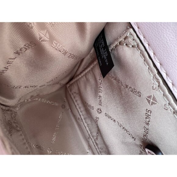 Michael Kors Crossbody Serena Small Flap Shoulder Bag Purse Powder Blush - Picture 9 of 11